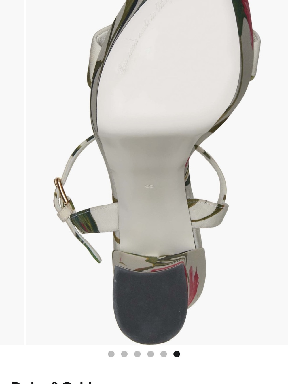 Dolce & Gabbana White Floral Platform Ankle-Strap Sandal - Picture 7 of 16